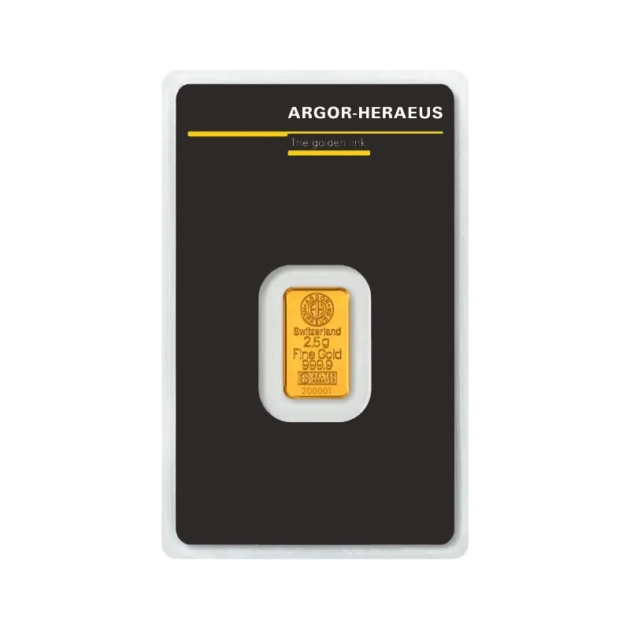 Zlatý slitek Argor-Heraeus 2,5 g