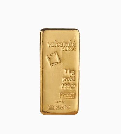 Cast gold bar Valcambi 1000 g, 999.0 - photo 1